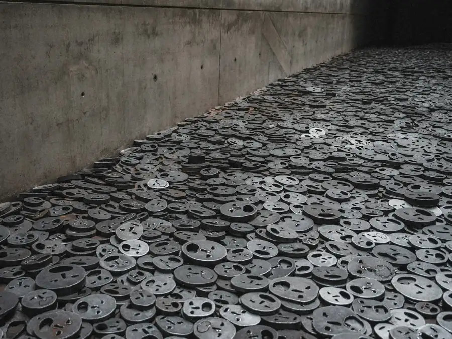 Pile of steel discs