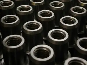 Stacked steel pipe flanges