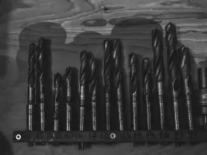 Row of masonry drill bits