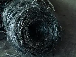 Bundle of galvanised wire